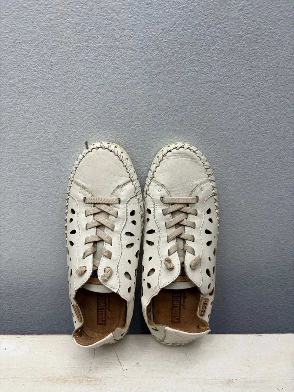 Pikolinos White Leather Soller W8B-6550 Shoes Size 36